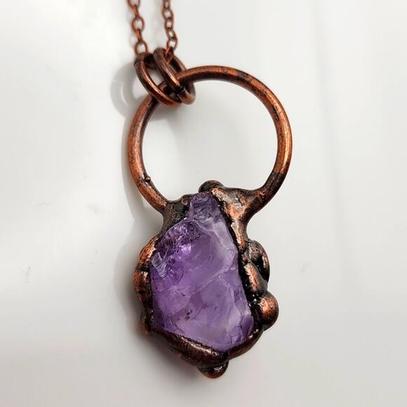 Free People Jewelry - Genuine Amethyst Boho Necklace
